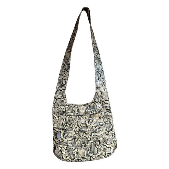Vintage Liza Ganz Shoulder Crossbody Python Snakeskin Embossed Purse Handbag - Picture 1 of 16